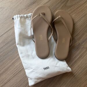 TKEES Tan Flip Flops